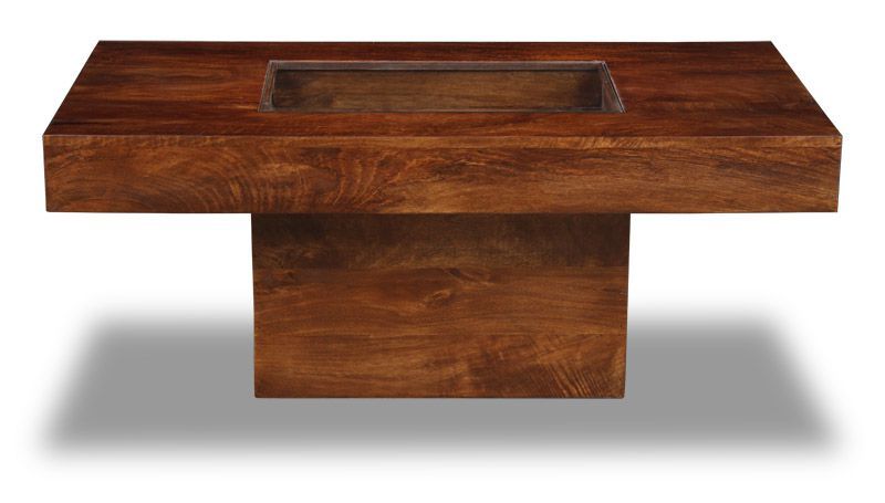 Dakota Mango Wood 115cm Pebble Coffee Table - In Stock