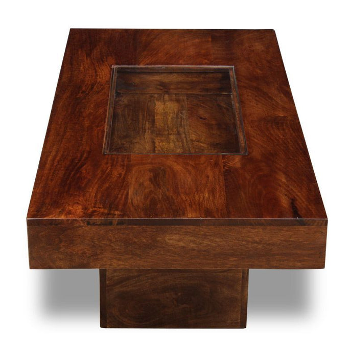 Dakota Mango Wood 115cm Pebble Coffee Table - In Stock
