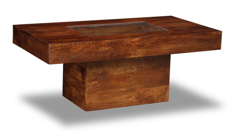Dakota Mango Wood 115cm Pebble Coffee Table - In Stock