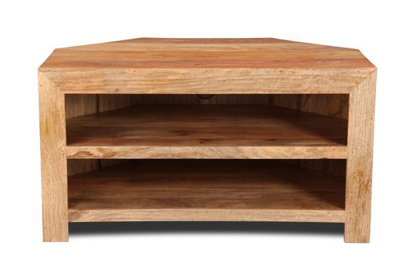 Light Dakota 100cm 2 Shelf Corner TV Unit - In Stock
