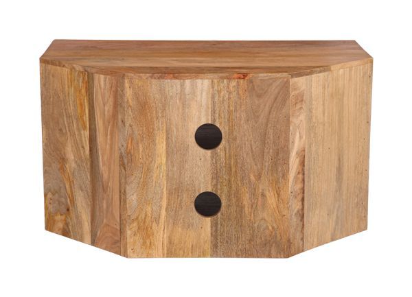 Light Dakota 100cm 2 Shelf Corner TV Unit - In Stock
