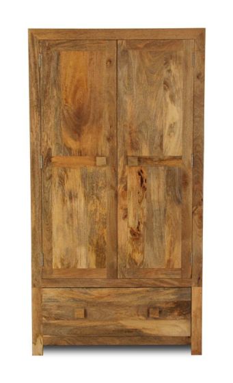 Acre & Artisan Light Solid Wood Double Wardrobe
