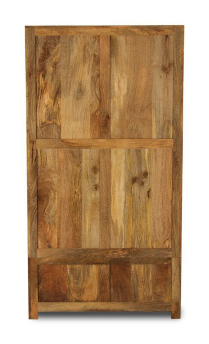 Light Dakota Mango Wood Double Wardrobe - In Stock