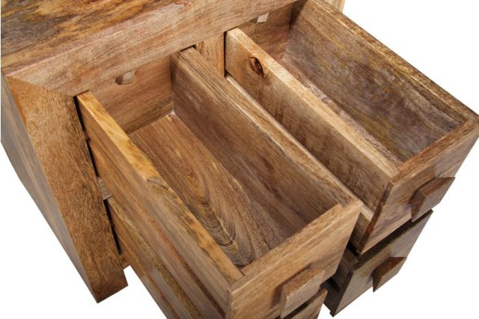 Acre & Artisan Light Solid Wood 4 Drawer Bedside Unit 691 (52cm)