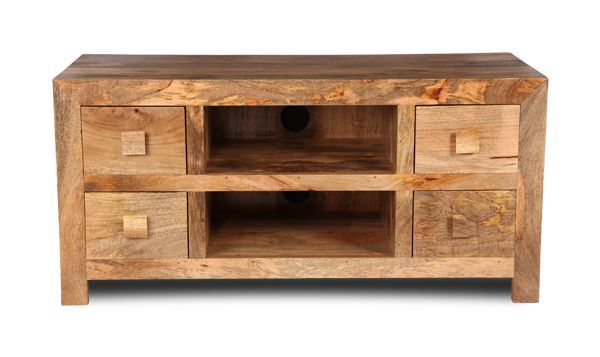 Light Dakota 115cm 4 Drawer Media Unit - In stock