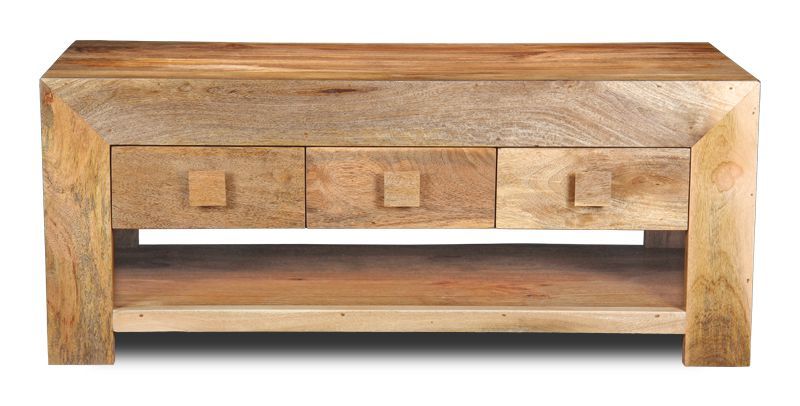 Light Dakota 110cm 6 Drawer Coffee Table - In Stock