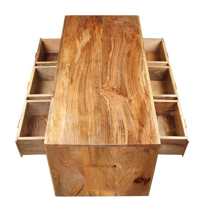 Light Dakota 110cm 6 Drawer Coffee Table - In Stock