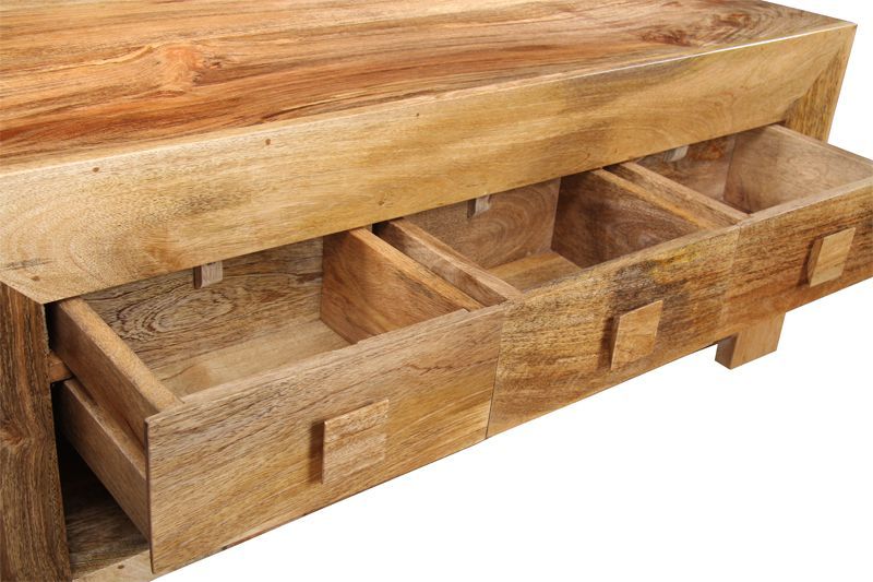 Light Dakota 110cm 6 Drawer Coffee Table - In Stock