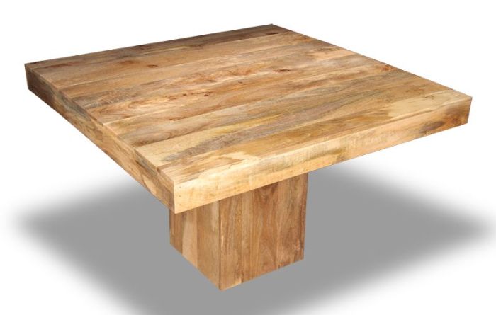 Acre & Artisan Light Solid Wood 120Cm Cube Dining Table