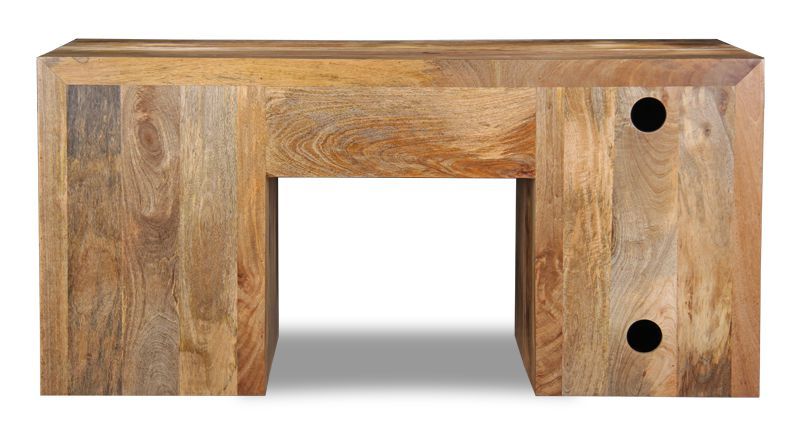 Light Dakota Mango Wood 160cm Office Desk - In Stock