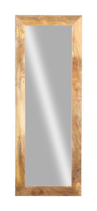 Light Mango Wood 163cm Tall Mirror - In Stock