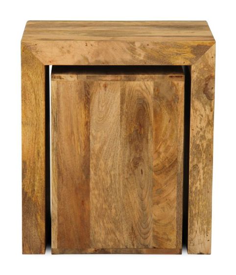 Acre & Artisan Light Solid Wood Cube Nest 143