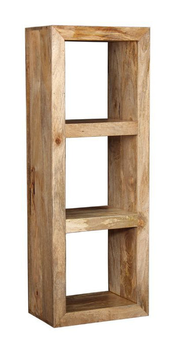 Light Dakota Mango Wood 50cm Triple Storage Cube - In Stock