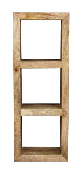 Light Dakota Mango Wood 50cm Triple Storage Cube - In Stock