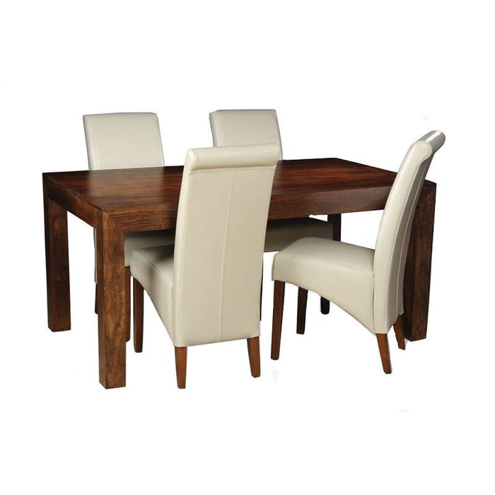 Dakota 160cm Dining Table & 4 Rollback Chairs 4 Colours - In Stock