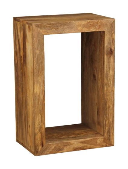 Acre & Artisan Light Solid Wood Rectangular Cube 351
