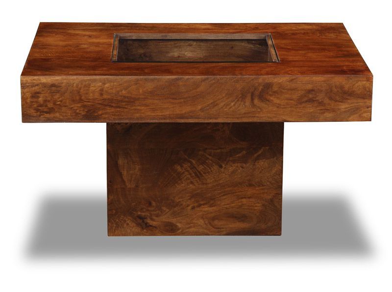Dakota Mango Wood 85cm Pebble Coffee Table - In Stock