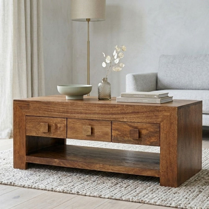 Dakota 110cm 6 Drawer Coffee Table - In Stock
