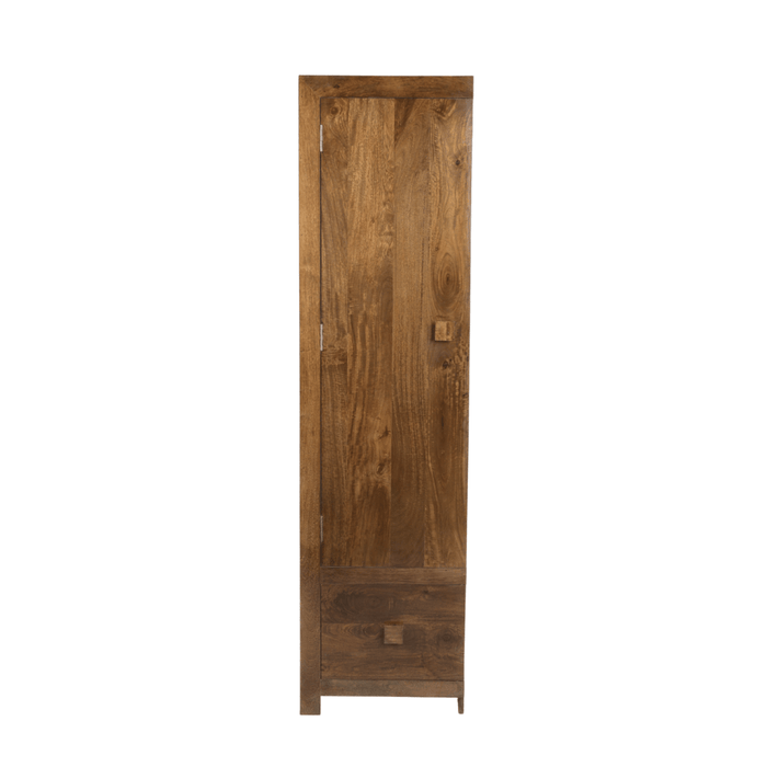 Dakota Mango Wood Single Wardrobe Left - In Stock
