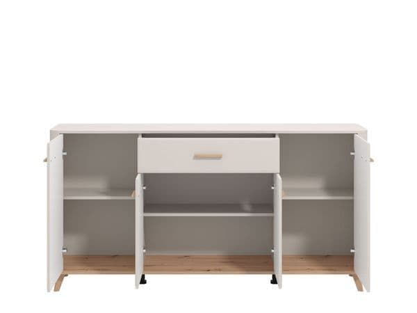 Cashmere & Oak Effect 180cm 4-Door Sideboard