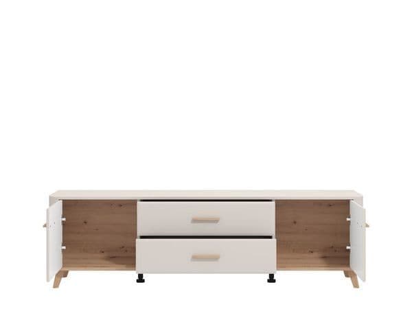 Cashmere & Oak Effect Large Wide 180cm TV Unit