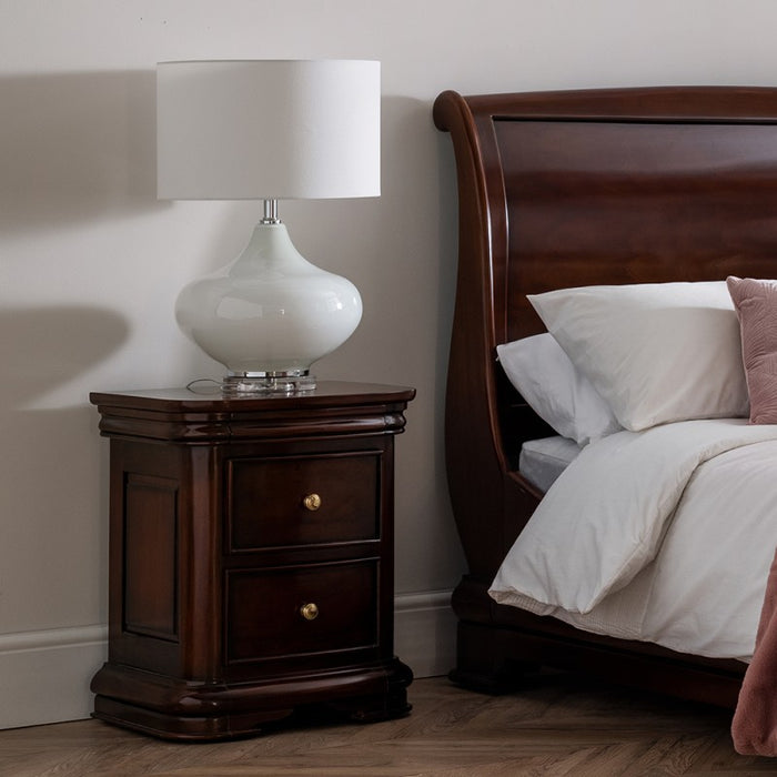 Antoinette French Sleigh Bedside Table