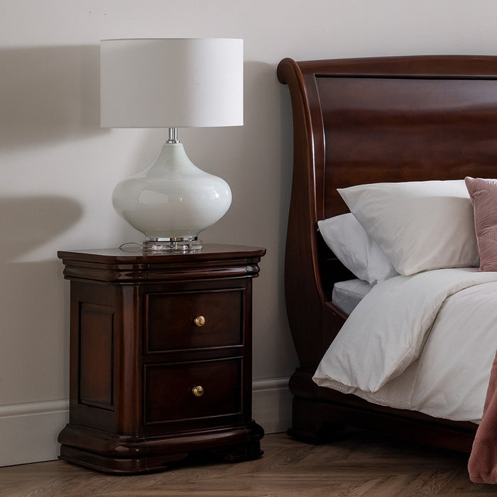 Antoinette French Sleigh Bedside Table