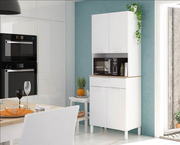 Amos Mann White And Oak 4 Door Utility Kitchen Cupboard Ã¢ÂÂ 3078