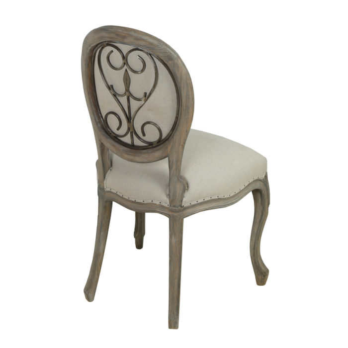 Dorset French Style Chair with Metal Back