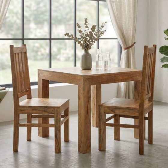 Acre & Artisan Light Solid Wood 80Cm Dining Table 698
