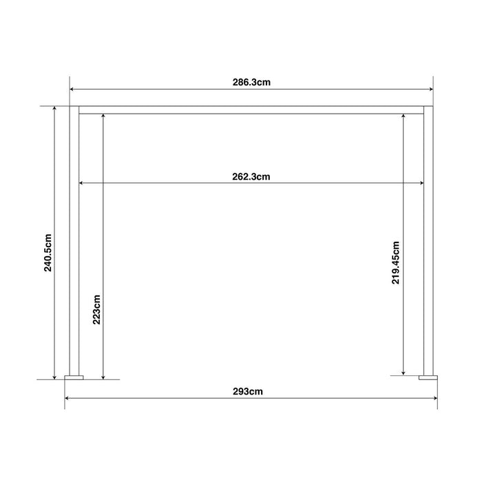 Eden 3mx4m Aluminium Metal Outdoor Garden Pergola with LED Lights & Motorised Roof Customise with Blinds or Louvres