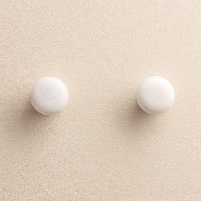 Nidhi White Stone Oval Drawer Knobs