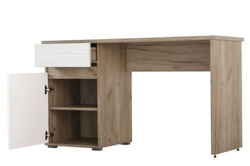 Amos Mann Oak and White Gloss Desk