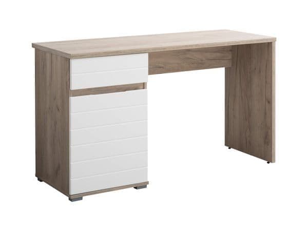 Oak and White Gloss Desk