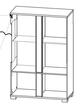 Elise White High Gloss And Grey Low Display Cabinet T12