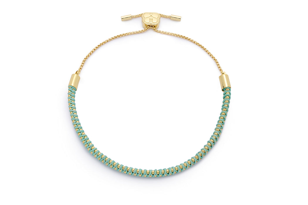 Emelia Turquoise & Gold Braided Bracelet
