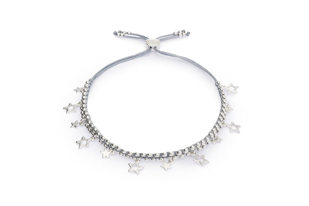 Estelle Grey & Silver Star Charm Bracelet