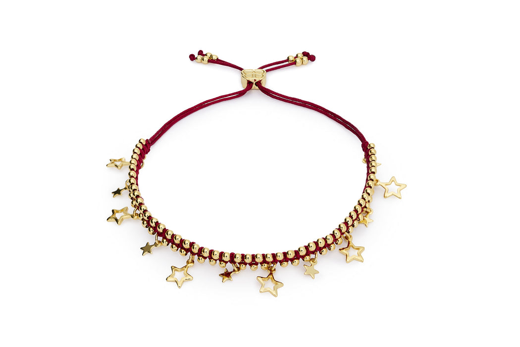 Estelle Red & Gold Star Charm Bracelet