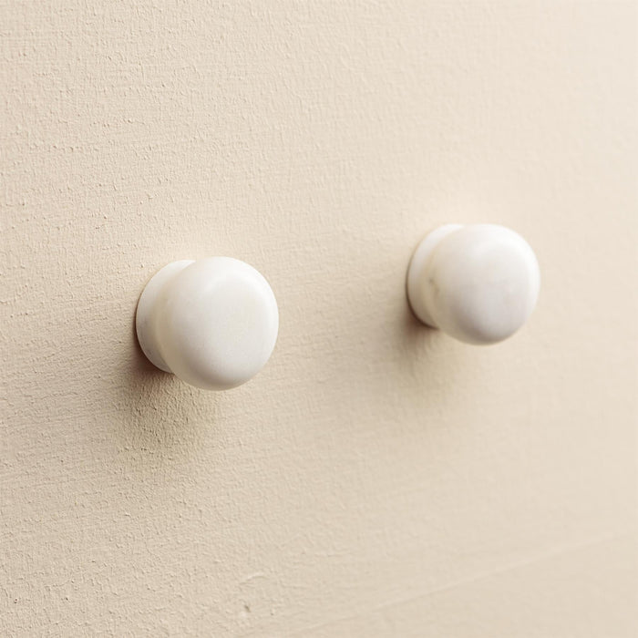 Nidhi White Stone Oval Drawer Knobs