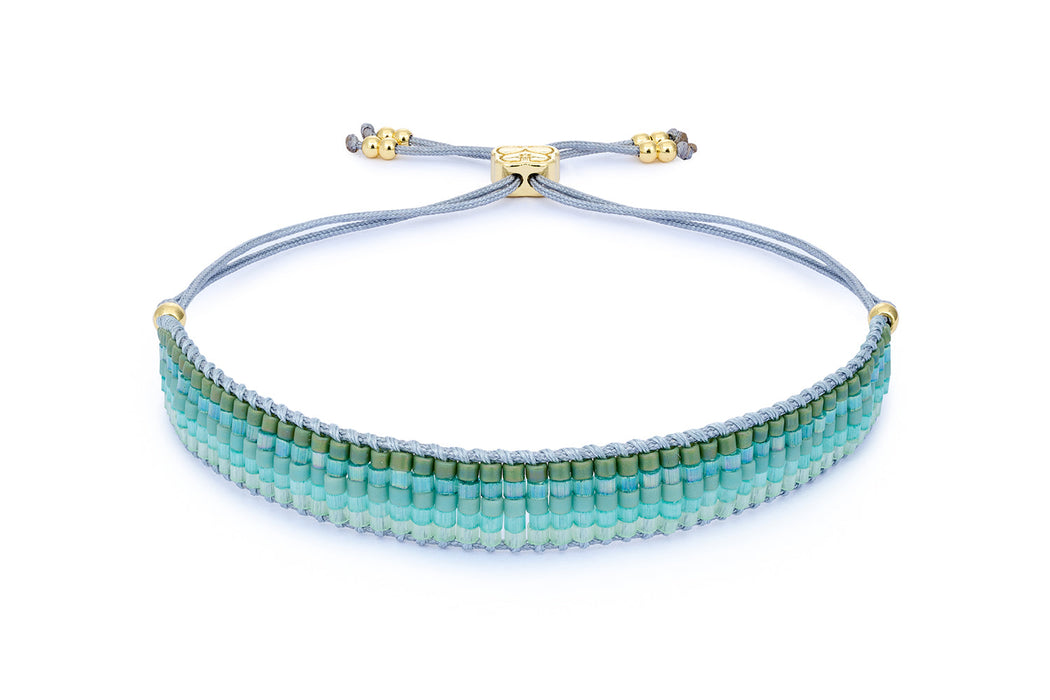 Faye Gold & Turquoise Beaded Bracelet