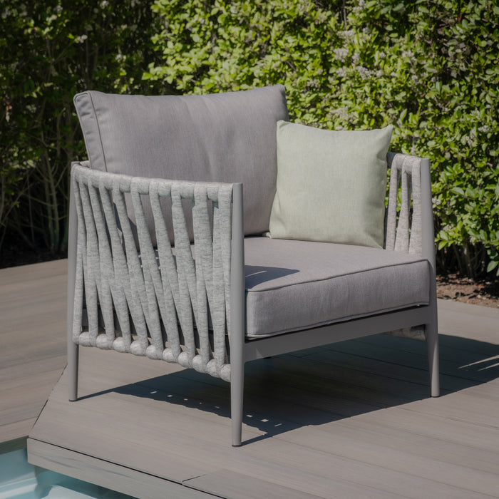Milan Rope Weave Large Square Corner with Armchair