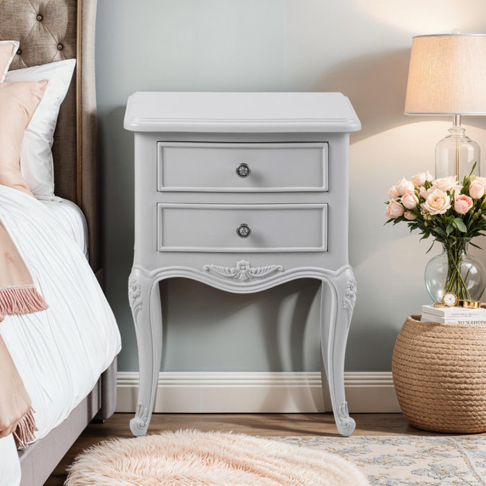 Parisian Grey French Style Bedside Table