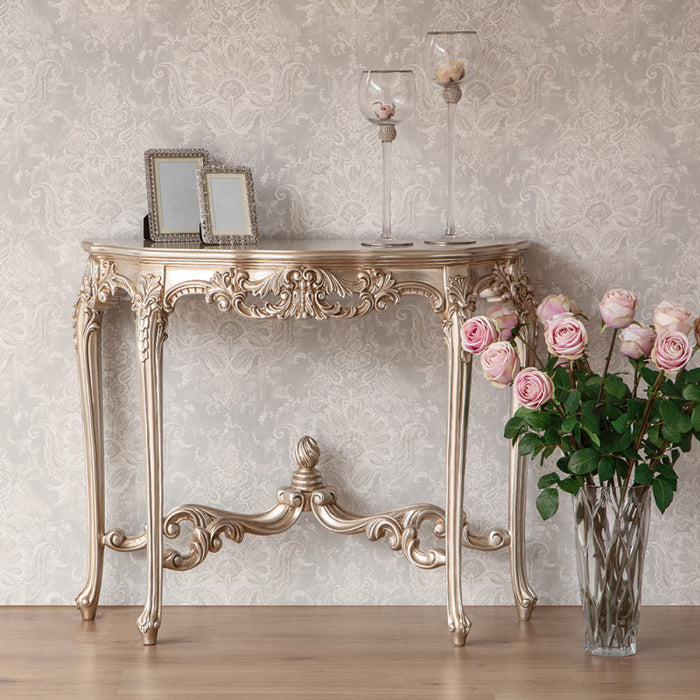 Fleur Silver French Hall / Console Table
