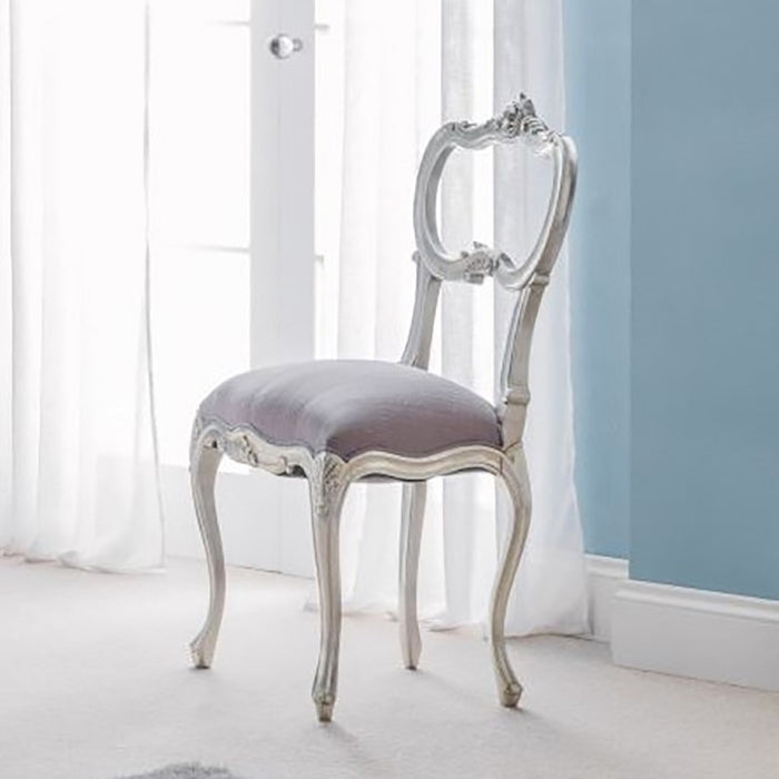 Fleur Silver French Bedroom Chair
