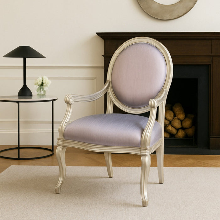 Fleur Silver Leaf French Armchair