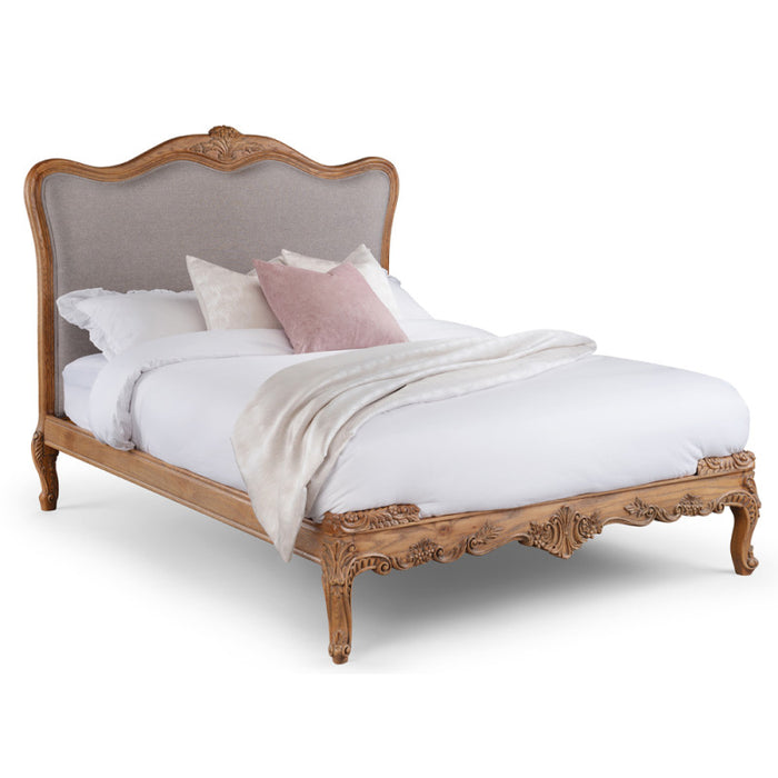 Florence Upholstered French Oak Bed â Shabby Chic Bed Frame UK