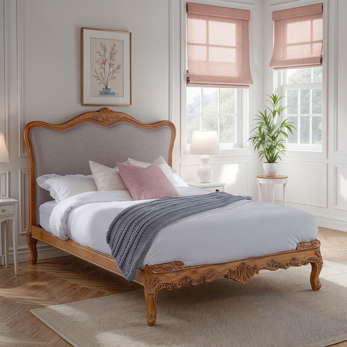 Florence Upholstered French Oak Bed â Shabby Chic Bed Frame UK