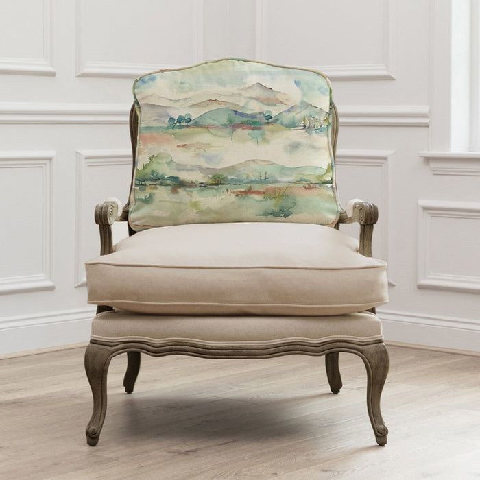 Russet Shores Printed Imperial Chair Stone/Linen