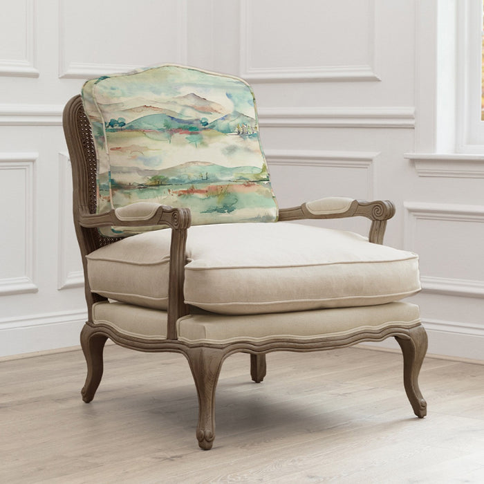 Russet Shores Printed Imperial Chair Stone/Linen
