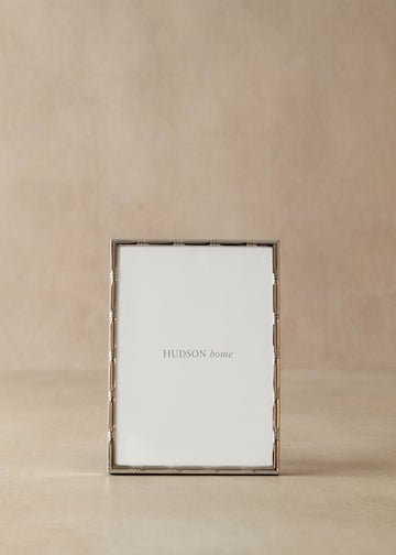 Silver Bamboo Effect Photo Frame